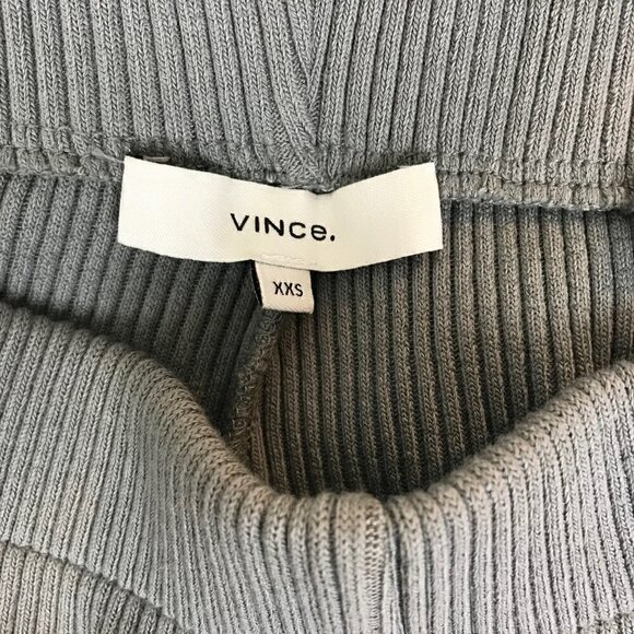 Vince Grey High Waisted Ribbed Flare Pants Size XXS - Picture 6 of 7